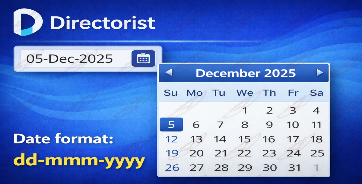 Directorist - Date format dd-mmm-yyyy